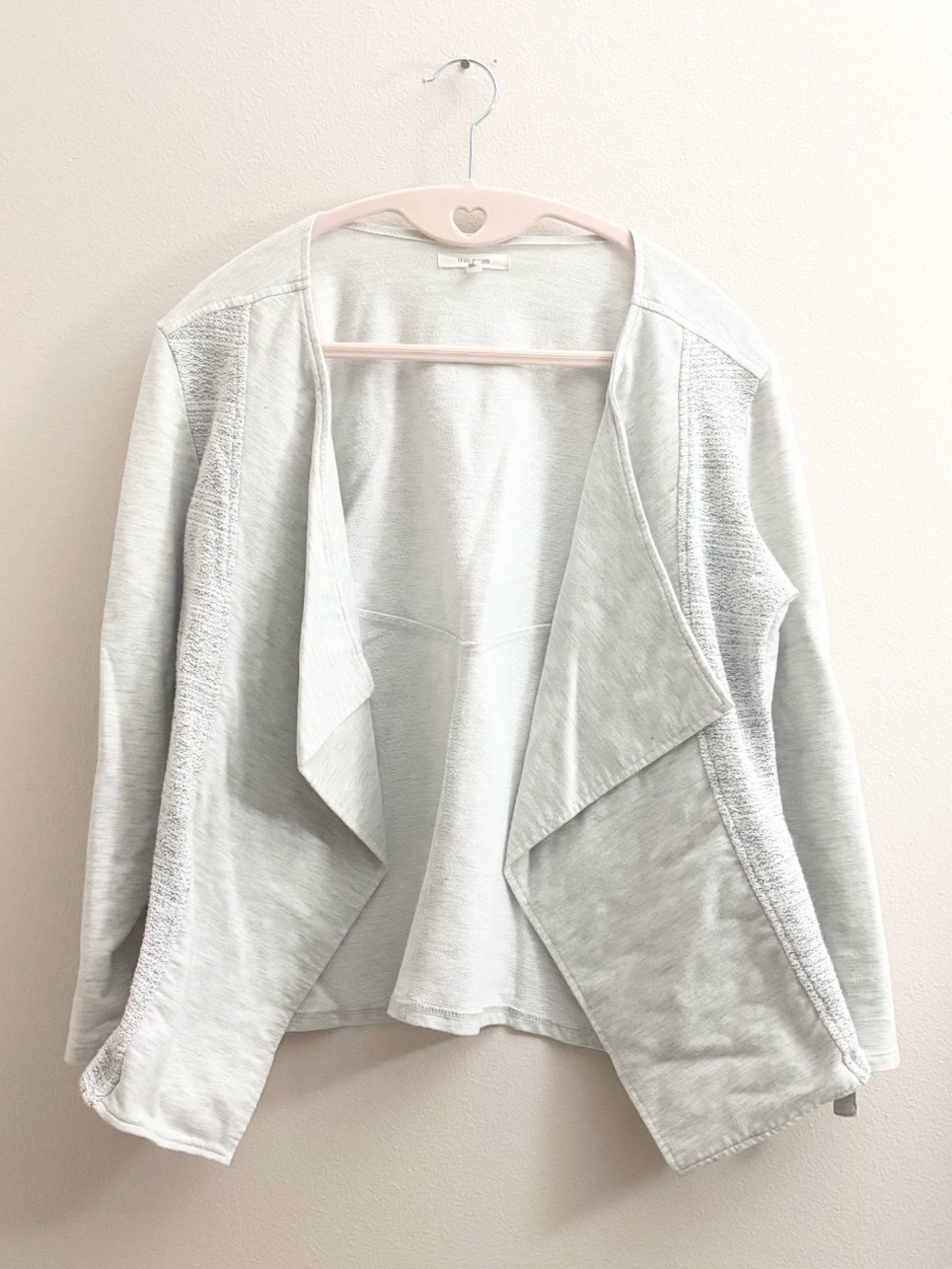 5/$15 🩷 MUST BUNDLE Maurices Light Gray Open-Front Draped Cardigan
